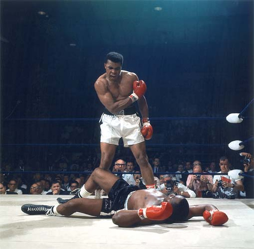 Muhammad Ali Sonny Liston Color Photo